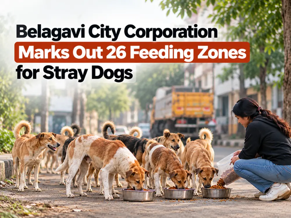 Belagavi City Corporation Establishes Designated Feeding Zones for Stray Dogs